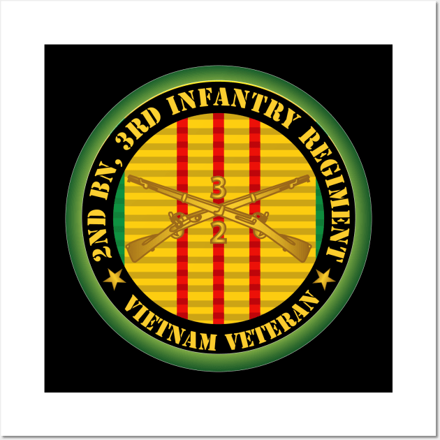 2nd Bn 3rd Infantry Regiment -  Vietnam Veteran w Inf Branch Wall Art by twix123844